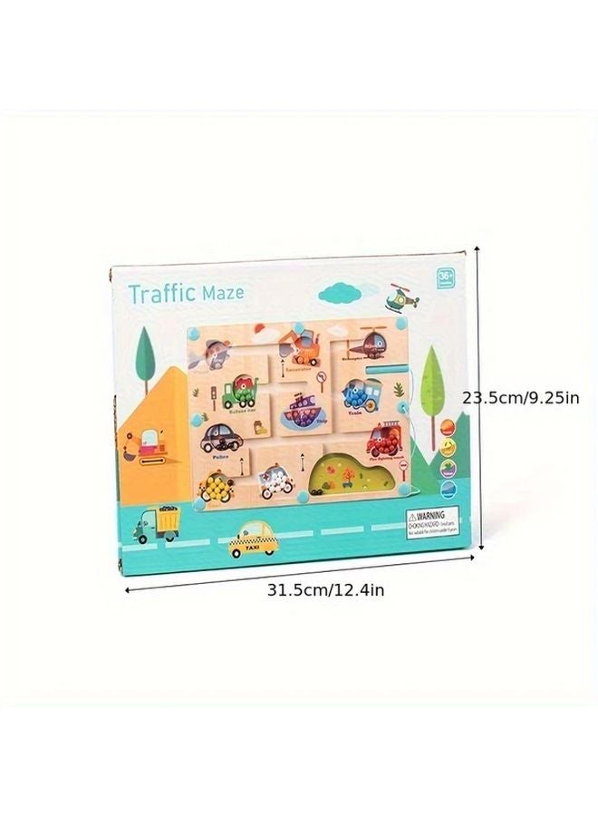 Traffic Magnetic Ball Maze Dinosaur Toy With Magnetic Wand Develops Motor Skills - Image 2